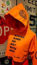 Load image into Gallery viewer, Bleach Blonde Bad Built Butch Body Cropped Hoodie
