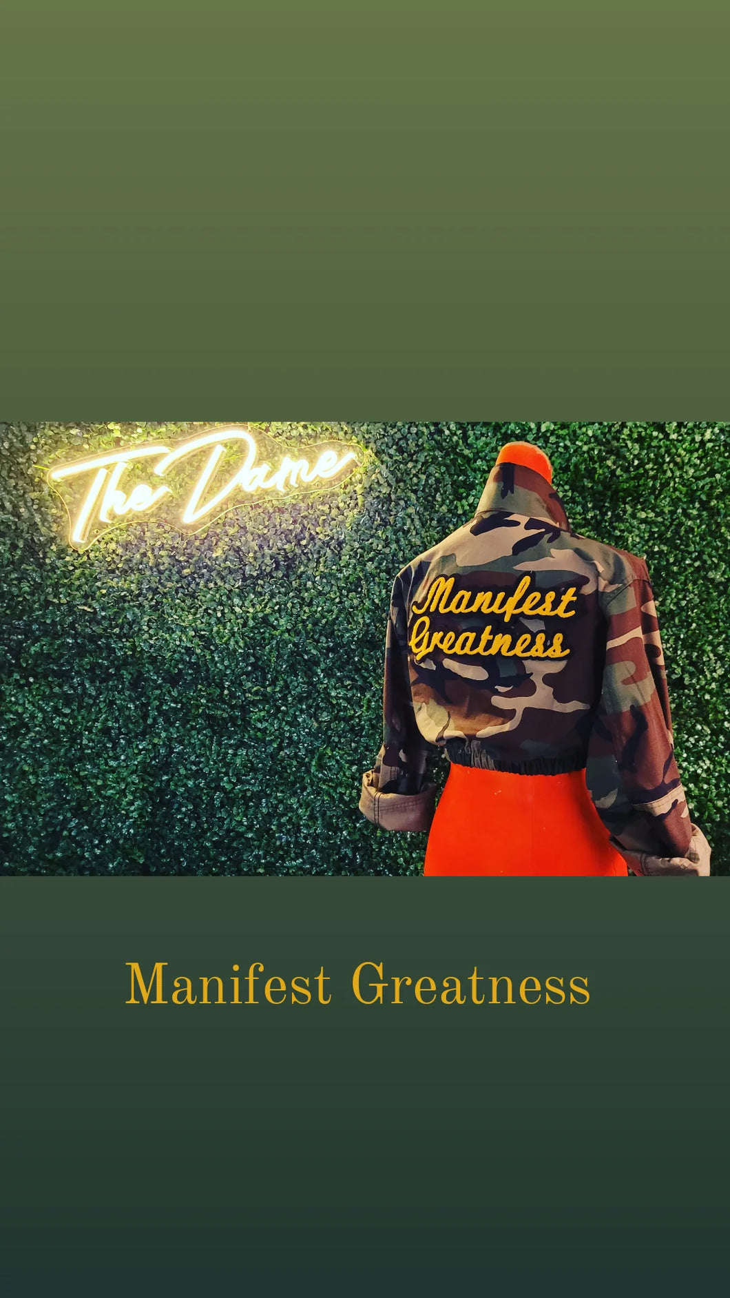 Manifest Greatness Cropped Camo